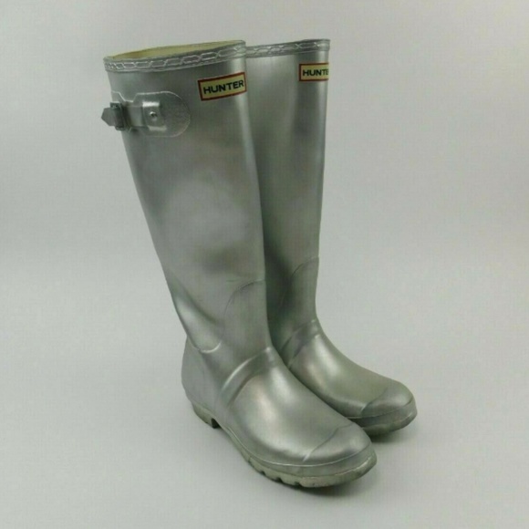 Hunter Shoes - Hunter Original Tall Matte Metallic Silver Boots